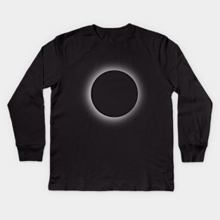 Minimalistic Total Solar Eclipse 2024 Kids Long Sleeve T-Shirt